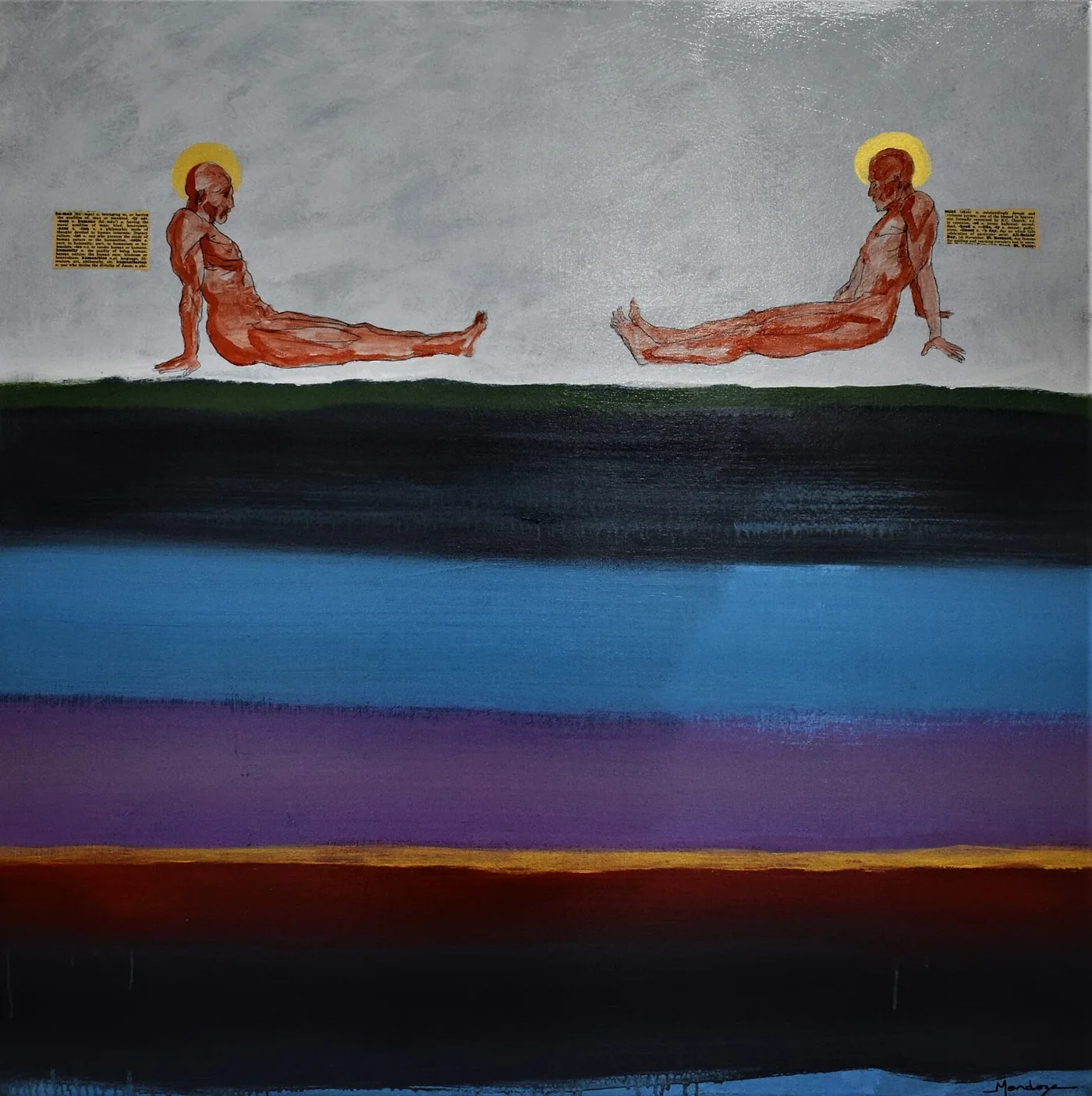 Marco Mendoza’s Transcendence, a symbolic acrylic painting